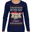 Better Not Pout, Cute Sad Santa Cats | Funny Ugly Christmas Sweater Womens Graphic Long Sleeve T-Shirt