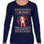 Jesus the Ultimate Deadlifter Funny Ugly Christmas Sweater Womens Graphic Long Sleeve T-Shirt