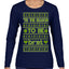 Tis the Season to Be Brat Green Text, Xmas Viral Meme Music Rave Concert Merch Ugly Christmas Sweater Womens Graphic Long Sleeve T-Shirt