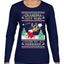 Grandma Got Run Over by a Reindeer, Funny Animated Design Rein Deer Kids TV Song Movie Ugly Christmas Sweater Womens Graphic Long Sleeve T-Shirt