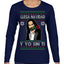 Llega Navidad Y Yo Sin Ti Christmas Is Coming Marco Ugly Christmas Sweater Womens Graphic Long Sleeve T-Shirt