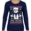We Won Funny 45 47 President Trump Shot USA Glasses Ugly Christmas Sweater Womens Graphic Long Sleeve T-Shirt