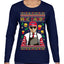 Mac Daddy Funny Viral Trump Meme Fast Food Fries Burgers Ugly Christmas Sweater Womens Graphic Long Sleeve T-Shirt