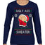 Ugly Ass Sweater Funny Santa Claus Butt Xmas Ugly Christmas Sweater Womens Graphic Long Sleeve T-Shirt