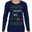Naughty Nice Italian Funny Italians Italy Colors Ugly Christmas Sweater Womens Graphic Long Sleeve T-Shirt