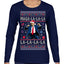 Maga La La La Funny Donald Trump Christmas Carol Song Ugly Christmas Sweater Womens Graphic Long Sleeve T-Shirt