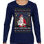 Santa Claus In My Christmas Era Xmas Ugly Christmas Sweater Womens Graphic Long Sleeve T-Shirt
