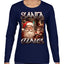 Santa Claus Bootleg Rap Music Style Ugly Christmas Sweater Womens Graphic Long Sleeve T-Shirt