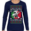 Jing a Di Jing Dominick the Italian Christmas Donkey Ugly Christmas Sweater Womens Graphic Long Sleeve T-Shirt