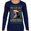 This Is My Ugly Sweater Funny Santa Kamala Harris Ugly Christmas Sweater Womens Graphic Long Sleeve T-Shirt