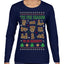 Tis' The Season To Be Naughty Unisex Ugly Christmas Sweater Womens Graphic Long Sleeve T-Shirt