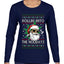 Rollin' Into The Holidays Christmas Sweater, Ugly Christmas Sweater Womens Graphic Long Sleeve T-Shirt