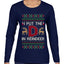 I Put The D In Reindeer, Ugly Christmas Sweater Womens Graphic Long Sleeve T-Shirt