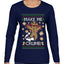 Make Me Crumb, Ugly Christmas Sweater Womens Graphic Long Sleeve T-Shirt