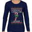 Official Candy Cane Licker, Ugly Christmas Sweater Womens Graphic Long Sleeve T-Shirt