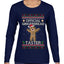 Official Gingerbread Taster, Ugly Christmas Sweater Womens Graphic Long Sleeve T-Shirt