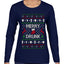 Merry Drunk, Ugly Christmas Sweater Womens Graphic Long Sleeve T-Shirt