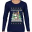 Pole Dancer, Ugly Christmas Sweater Womens Graphic Long Sleeve T-Shirt