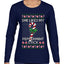 She Likes My Peppermint Stick, Ugly Christmas Sweater Womens Graphic Long Sleeve T-Shirt