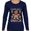 Lookin Like A Snack, Ugly Christmas Sweater Womens Graphic Long Sleeve T-Shirt