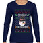 Snow Blower, Ugly Christmas Sweater Womens Graphic Long Sleeve T-Shirt