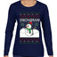 Snowman, Ugly Christmas Sweater Womens Graphic Long Sleeve T-Shirt