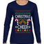 Christmas Cheer, Ugly Christmas Sweater Womens Graphic Long Sleeve T-Shirt