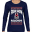 Fresh Snow Records Hip Hop Parody, Ugly Christmas Sweater Womens Graphic Long Sleeve T-Shirt