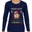 Silent Butt Deadly Farting Santa, Ugly Christmas Sweater Womens Graphic Long Sleeve T-Shirt