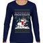 Frostitute, Ugly Christmas Sweater Womens Graphic Long Sleeve T-Shirt