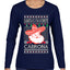 Santa's Favorite Cabrona, Ugly Christmas Sweater Womens Graphic Long Sleeve T-Shirt