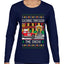 Dashing Through The Snow Classic 90s Holiday Movie, Ugly Christmas Sweater Womens Graphic Long Sleeve T-Shirt