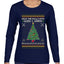 Deck The Halls With Guns & Ammo Fa La La La La, Ugly Christmas Sweater Womens Graphic Long Sleeve T-Shirt