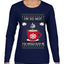 I'm So Hot You Should Blow Me Hot Cocoa, Ugly Christmas Sweater Womens Graphic Long Sleeve T-Shirt