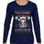 Look At Me Being All Festive And Shit, Ugly Christmas Sweater Womens Graphic Long Sleeve T-Shirt