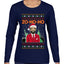 Zo Ho Ho Zohran Mamdani NYC, Ugly Christmas Sweater Womens Graphic Long Sleeve T-Shirt