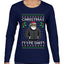 Santa Christmas Type Shit, Ugly Christmas Sweater Womens Graphic Long Sleeve T-Shirt