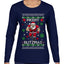 Merry Blitzmas, Football Christmas Sweater Design, Ugly Christmas Sweater Womens Graphic Long Sleeve T-Shirt
