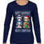 Happy Hanukkat Meowy Christmas, Ugly Christmas Sweater Womens Graphic Long Sleeve T-Shirt