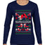 Namasleigh, Namaste Yoga Santa Claus, Ugly Christmas Sweater Womens Graphic Long Sleeve T-Shirt