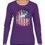 US Flag Ford Bronco Cars and Trucks Womens Graphic Long Sleeve T-Shirt