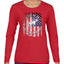 US Flag Ford Bronco Cars and Trucks Womens Graphic Long Sleeve T-Shirt