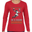 He Is Rizzin, Ugly Christmas Sweater Womens Graphic Long Sleeve T-Shirt