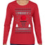Merry Swishmas Basketball Sports Ugly Christmas Sweater Womens Graphic Long Sleeve T-Shirt