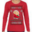Ugly Ass Sweater Funny Santa Claus Butt Xmas Ugly Christmas Sweater Womens Graphic Long Sleeve T-Shirt