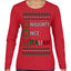 Naughty Nice Italian Funny Italians Italy Colors Ugly Christmas Sweater Womens Graphic Long Sleeve T-Shirt