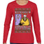 Holiday Armadillo Part Jewish TV Show Ugly Christmas Sweater Womens Graphic Long Sleeve T-Shirt