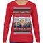Merry Christmas and a MAGA New Year 2025 Ugly Christmas Sweater Womens Graphic Long Sleeve T-Shirt