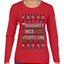 Naughty Nice 41, Ugly Christmas Unisex Sweater List, Extra Festive, Ugly Christmas Sweater Womens Graphic Long Sleeve T-Shirt