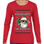 Rollin' Into The Holidays Christmas Sweater, Ugly Christmas Sweater Womens Graphic Long Sleeve T-Shirt